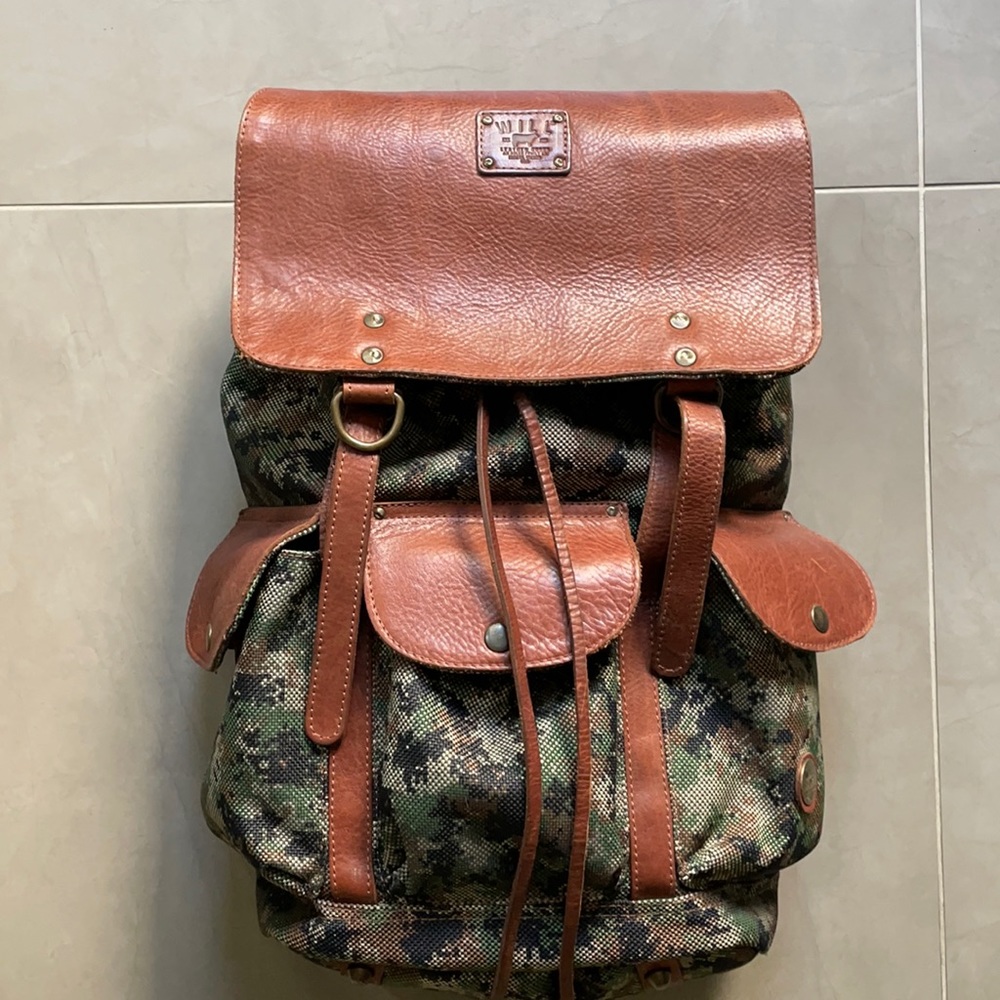 Will Leather Goods Lennon Backpack brown/camouflage